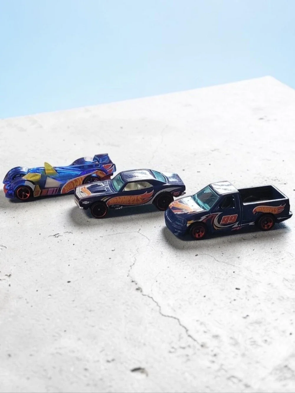 (Lot Of 3) Assorted Hot Wheels Race Team Chevy Camaro/Hi-Tech Missile/Ford F-150